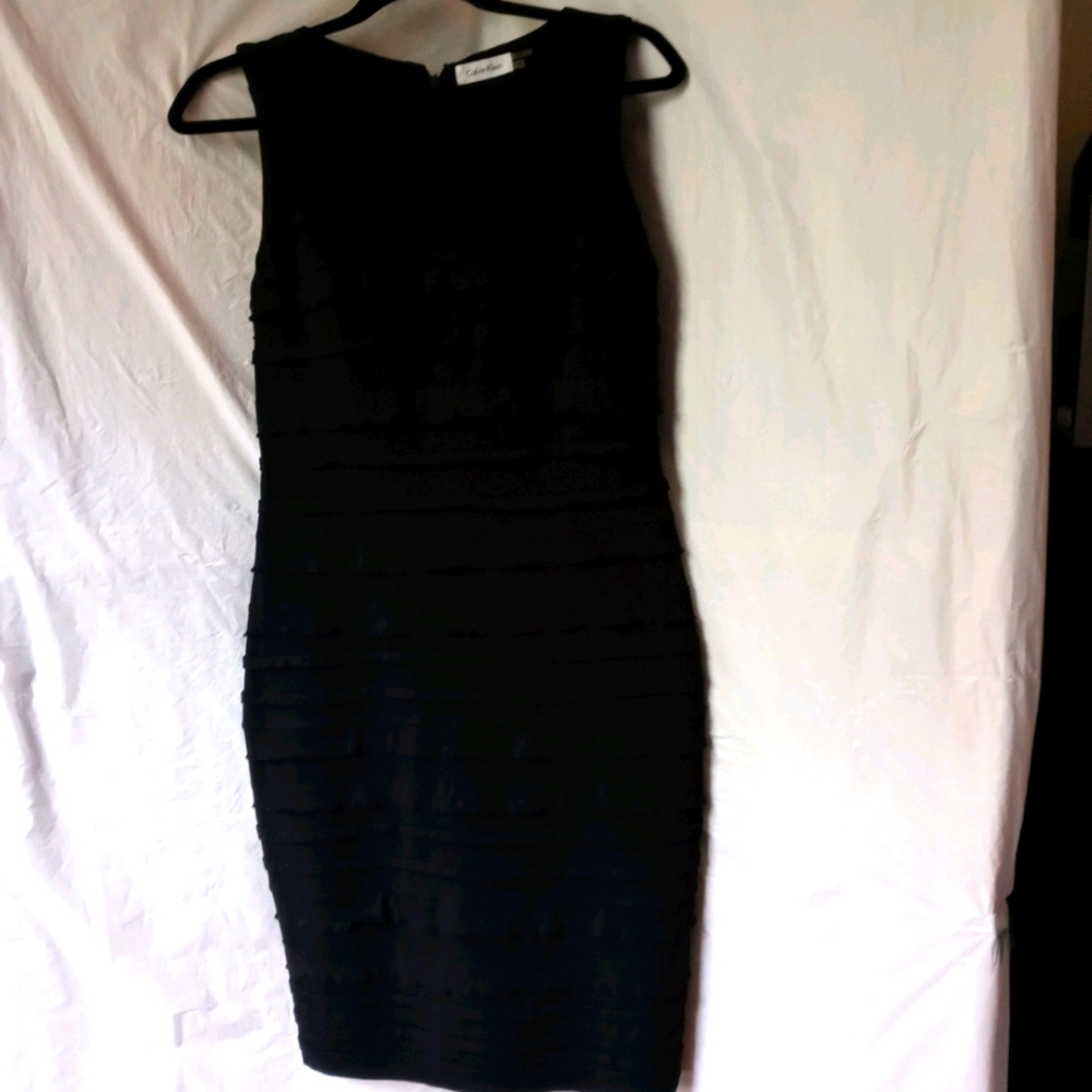 Black sleeveless cocktail dress
